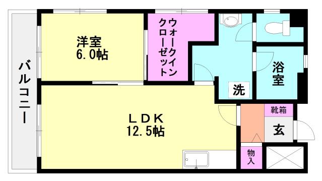 石川マンション(1LDK/3階)の間取り写真