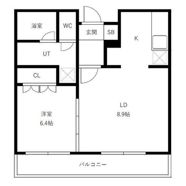 キャストビル豊田(1LDK/3階)の間取り写真