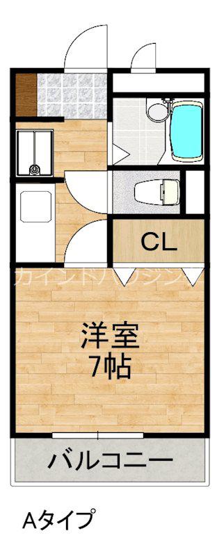 サンモール北川I(1K/2階)の間取り写真