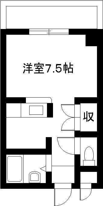 エレガンスメゾン6A(ワンルーム/4階)の間取り写真