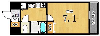 プレサンス京都神宮道(1K/3階)の間取り写真
