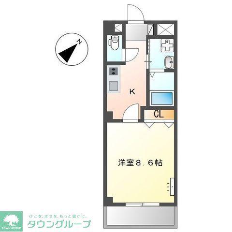 クローリス(1K/1階)の間取り写真