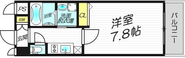 レジュールアッシュPREMIUM TUIN-I(1K/3階)の間取り写真