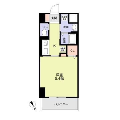 FELICEPRENDRE(1K/9階)の間取り写真