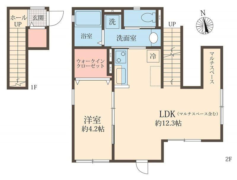 COZY KAI(1LDK/2階)の間取り写真