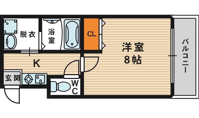 レジナコート(1K/10階)の間取り写真