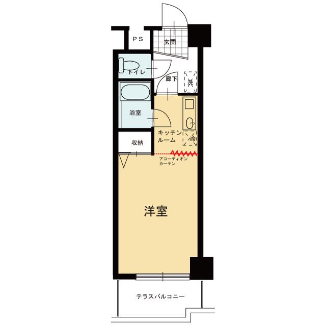 信開トピア学園(1K/3階)の間取り写真