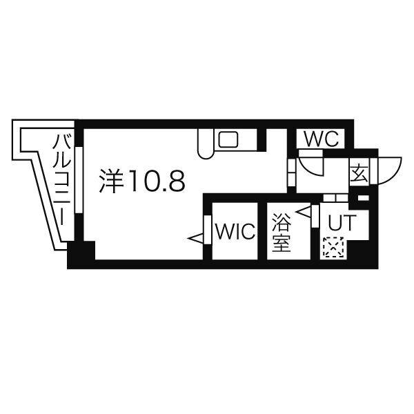 カルティエ アラタマ(ワンルーム/2階)の間取り写真
