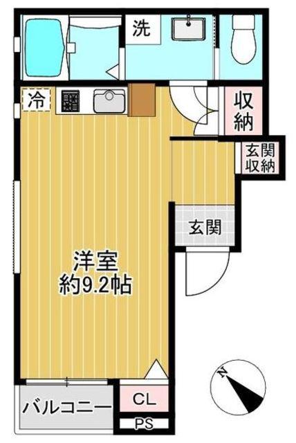 エクセルピア大森 5番館(ワンルーム/3階)の間取り写真