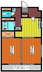 レジデンス堀反(2K/4階)の間取り写真