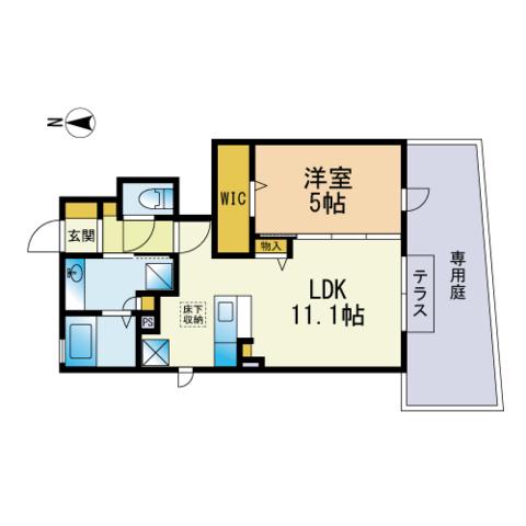 グランシャリオⅡ(1LDK/1階)の間取り写真