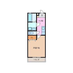 サンフォレスト24(1K/2階)の間取り写真