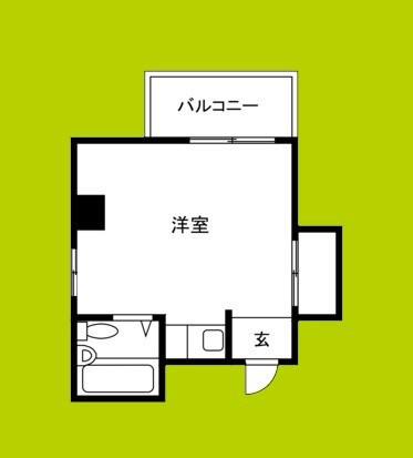 富士HOPワン(1DK/11階)の間取り写真