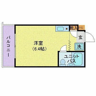 シルフィード用賀(ワンルーム/2階)の間取り写真