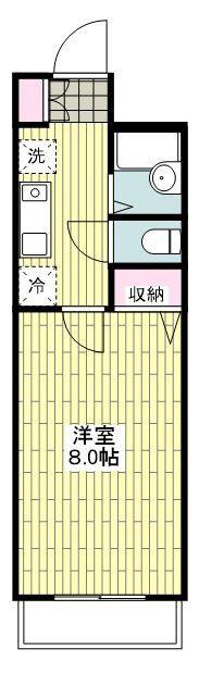 ソルティアメゾン(1K/1階)の間取り写真