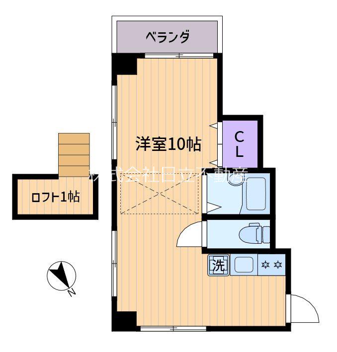 フジロイヤルコープ(1K/2階)の間取り写真