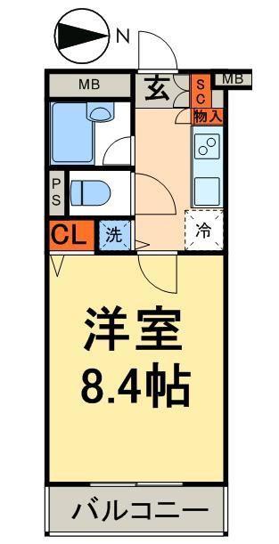 HF日本橋レジデンス(1K/11階)の間取り写真
