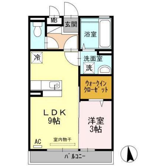 HUMPTY DUMPTY(1LDK/3階)の間取り写真