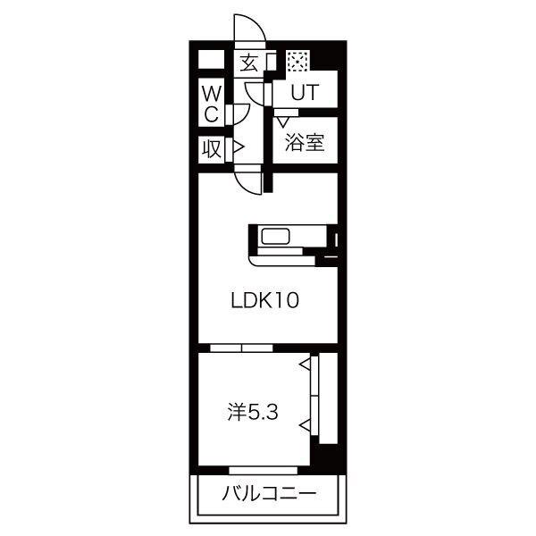 PRIMIYELL MEISEI(1LDK/2階)の間取り写真