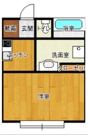 フォレストガーデン(1K/2階)の間取り写真