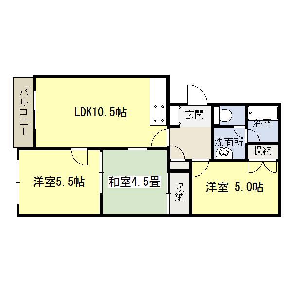 エルミタージュ(3LDK/4階)の間取り写真