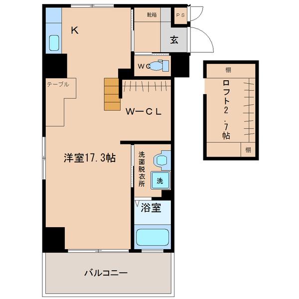 アルテイーストタワー(ワンルーム/4階)の間取り写真