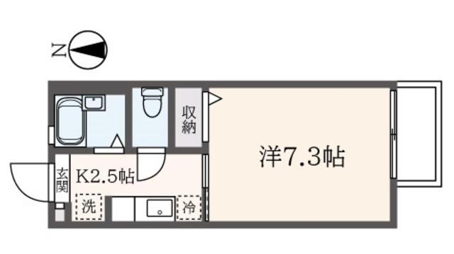 OLIVE(1K/2階)の間取り写真
