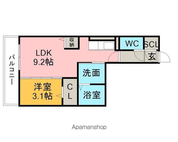 レグルス(1LDK/1階)の間取り写真