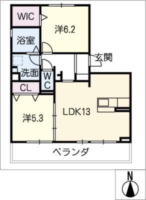 イル・ソーレ(2LDK/1階)の間取り写真