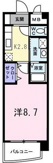 フィオーレ ジュネス(1K/3階)の間取り写真