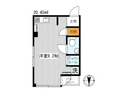 コピーヌ中板橋(ワンルーム/2階)の間取り写真