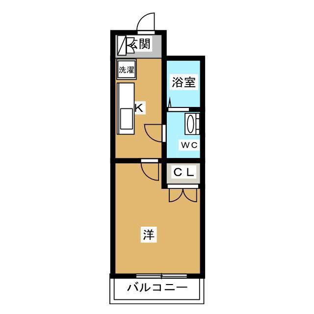 レジディア西船橋(1K/1階)の間取り写真