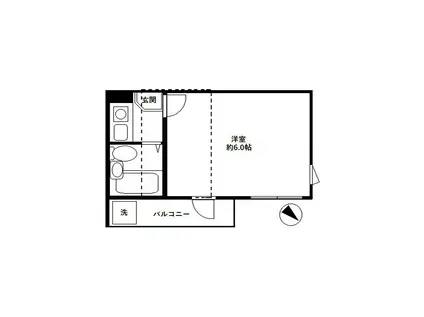 ホワイトパル(1K/2階)の間取り写真