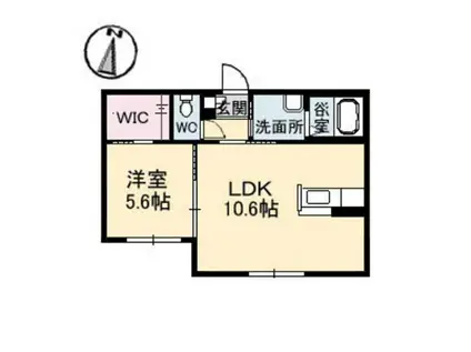 フローラ神田(1LDK/1階)の間取り写真