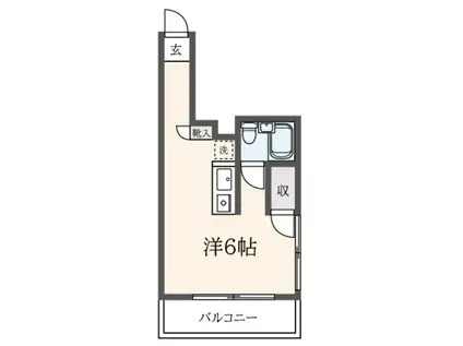 メゾン東中野(ワンルーム/2階)の間取り写真
