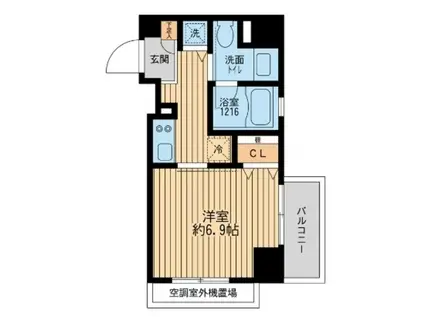 クリオ戸越銀座弐番館(1K/4階)の間取り写真