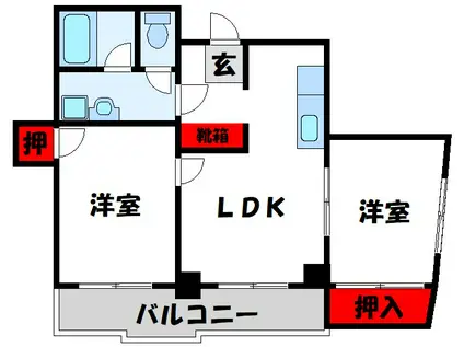 AISマンション(2LDK/3階)の間取り写真