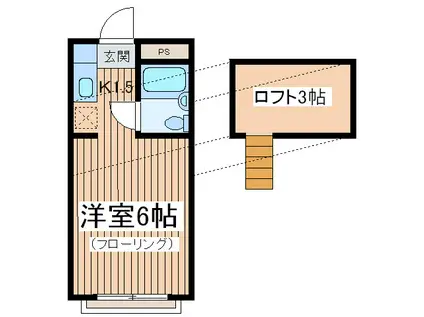 グレース笹塚(1K/2階)の間取り写真