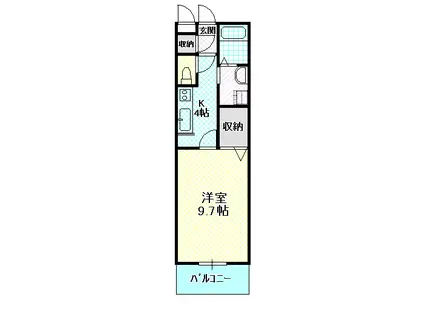 メゾン・ド・コフレ葵町(1K/1階)の間取り写真