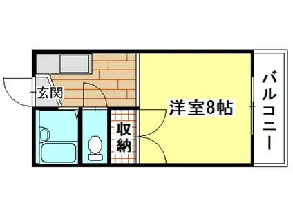 コーポ杉山(1K/3階)の間取り写真