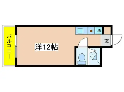 パラチーナ新ゆり(ワンルーム/4階)の間取り写真
