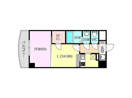 ノルデンタワー新大阪アネックス(1LDK/9階)の間取り写真