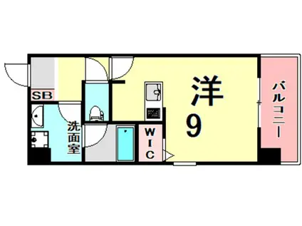 ルサンク尼崎東(ワンルーム/7階)の間取り写真