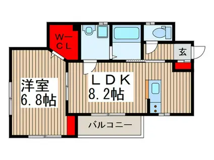 エクセレントコート南浦和(1LDK/3階)の間取り写真