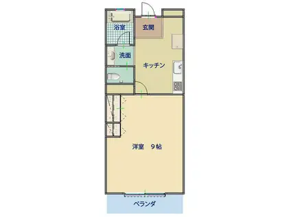 小坂マンション(1K/6階)の間取り写真