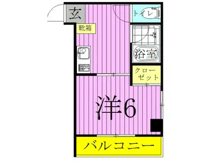 サンコーポヨコヤマ(1K/2階)の間取り写真