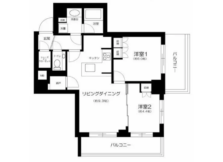 ブランズ東中野プレミアム 3階階 間取り