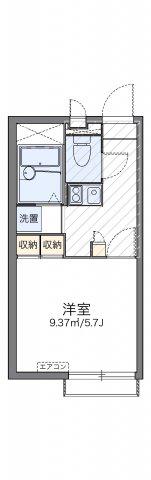 レオパレスパイナス松福(1K/2階)の間取り写真
