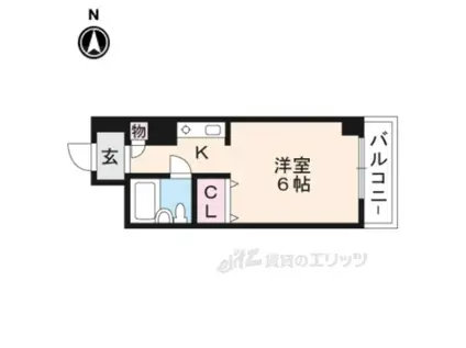 フェルティーシャトー滋賀水口(1K/5階)の間取り写真