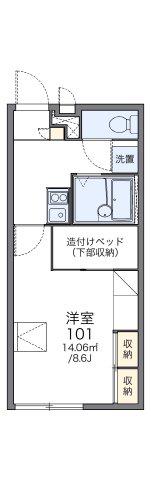 レオパレスフラワー(1K/2階)の間取り写真